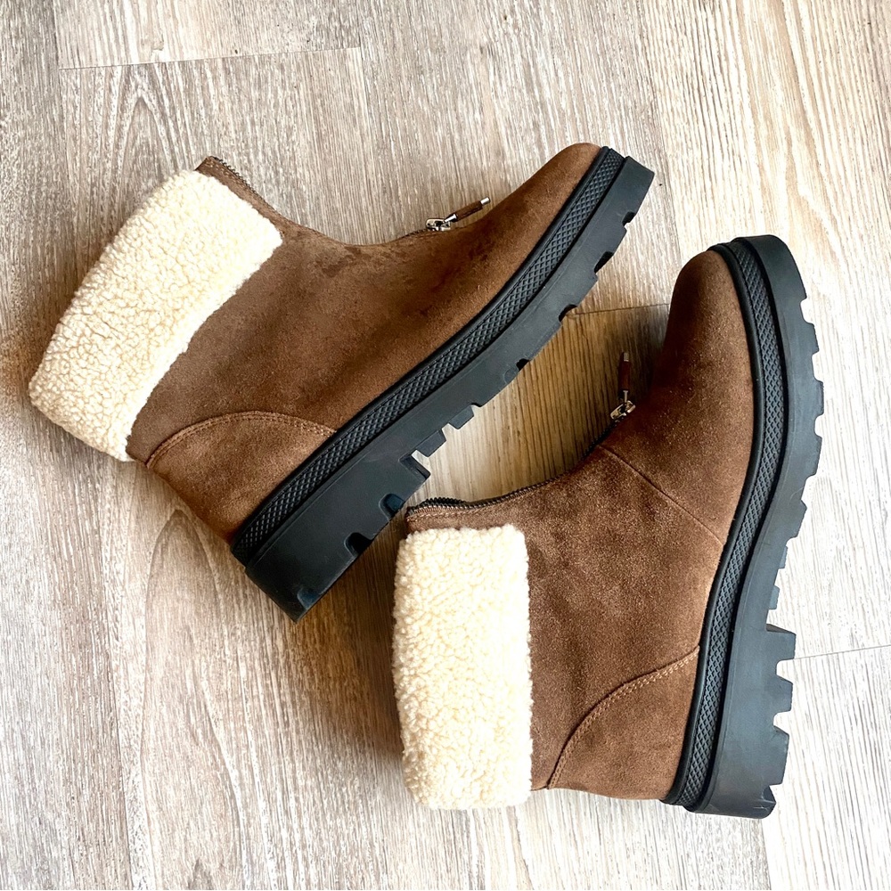 Caslon Sherpa Cayla Lea Suede Leather Bootie 10